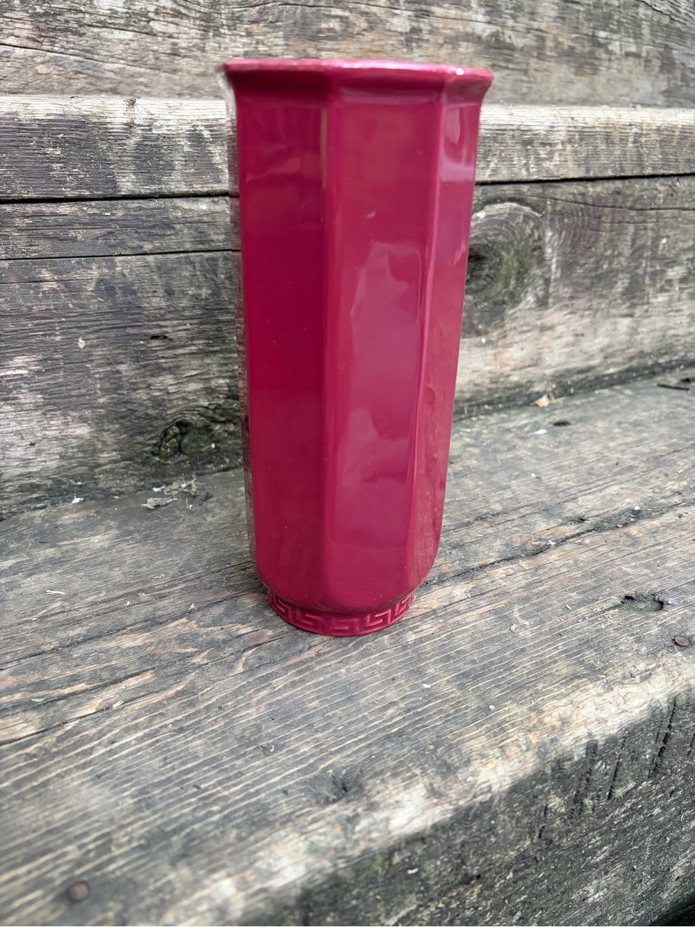 Vintage Cranberry Red Napco Japan Napcoware 8 Inch Vase